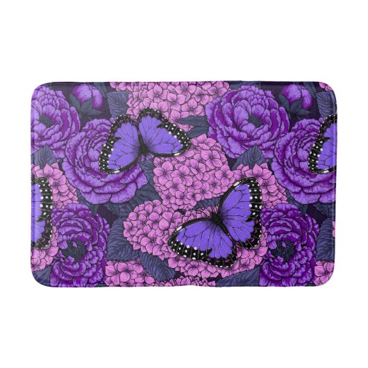 Tapis De Bain Jardin morpho bleu 2 (Devant)