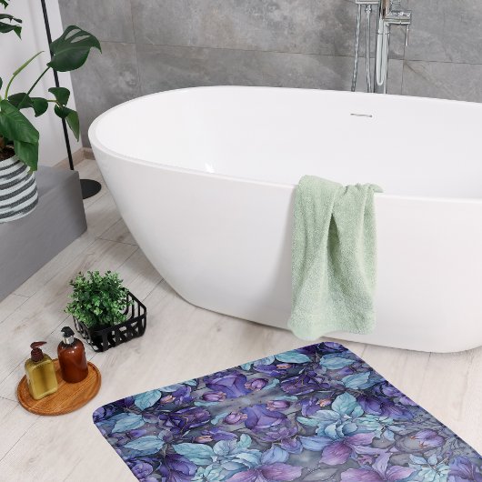 Tapis De Bain Jardin Pervenche