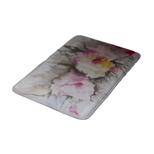 Tapis De Bain Jardin rose (Angle)