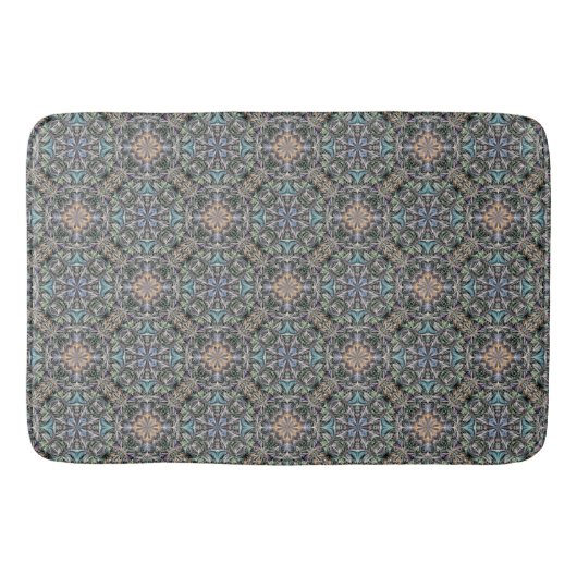 Tapis De Bain Jardin Succulent Abstrait Rosette Trellis Motif (Devant)