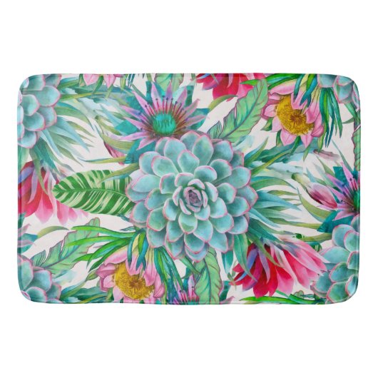 Tapis De Bain Jardin tropical de Succulents (Devant)