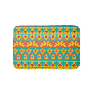 Tapis De Bain Jardin Vintage ethnique Arrière - plan sans coutur