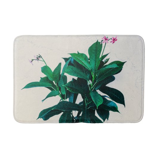 Tapis De Bain Jatropha Plante en vert naturel (Devant)