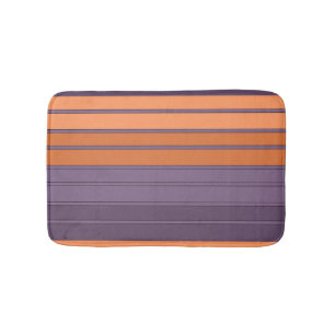 Tapis De Bain Jaune avec motif rayé lilas
