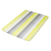 Tapis de bain Jaune, Blanc et Gris (Angle)
