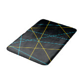 Tapis De Bain Jaune, Bleu, cool, tendance, urbain, lignes modern (Angle)