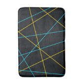 Tapis De Bain Jaune, Bleu, cool, tendance, urbain, lignes modern (Devant (Vertical))