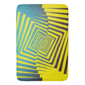 Tapis De Bain Jaune clair vert Abstrait Motif de style jungle (devant Vertical)