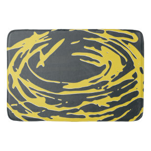Tapis de bain jaune d'abrégé sur plus lumineux n