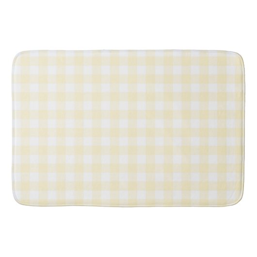 Tapis De Bain Jaune doux En vichy Buffalo Check Plaid (Devant)