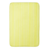 Tapis De Bain Jaune ensoleillé et rayures blanches (devant Vertical)