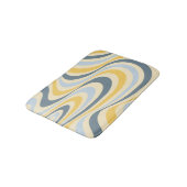 Tapis De Bain Jaune et bleu abstrait design tourbillon (Angle)