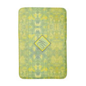 Tapis De Bain Jaune et vert Abstrait joyeux (Devant (Vertical))