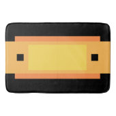 Tapis De Bain Jaune Minimal Orange Noir (Devant)