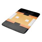 Tapis De Bain Jaune Minimal Orange Noir Blanc (Angle)