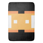 Tapis De Bain Jaune Minimal Orange Noir Blanc (devant Vertical)