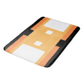 Tapis De Bain Jaune Minimal Orange Noir Blanc (Angle)