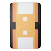 Tapis De Bain Jaune Minimal Orange Noir Blanc (devant Vertical)