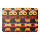 Tapis De Bain Jaune orange abstraite en gras (Devant)