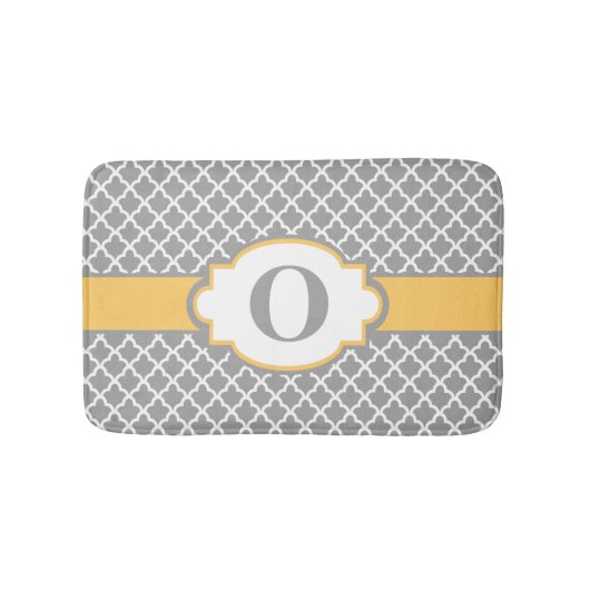 Tapis de bain jaunes gris de tapis de bain de (Devant)