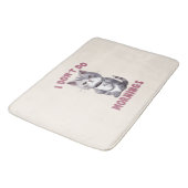 Tapis De Bain Je ne fais pas le matin - Chat gris avec café (Angle)