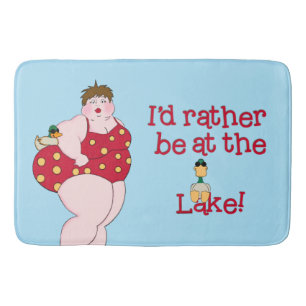 Tapis De Bain "Je serais plutôt au lac "