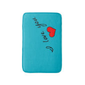 Tapis De Bain Je T'Aime (Devant (Vertical))