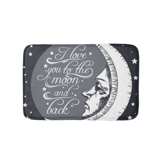 Tapis De Bain Je t'aime à la lune et au dos (Devant)