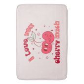 Tapis De Bain Je T'Aime Beaucoup Cherry (devant Vertical)