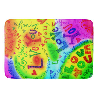 Tapis De Bain JE T'AIME Peindre