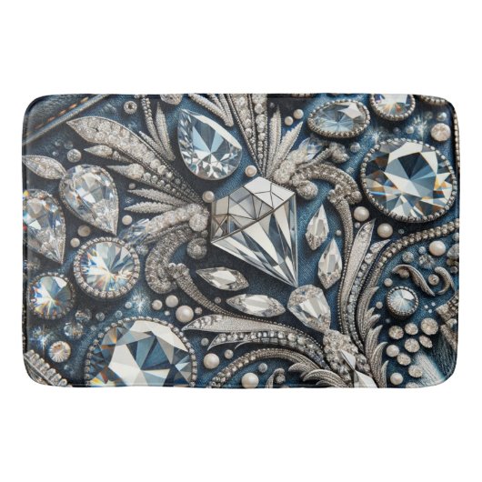 Tapis De Bain Jean pailleté Denim & Diamonds (Devant)