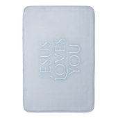 Tapis De Bain Jésus aime la typographie chrétienne Design (devant Vertical)