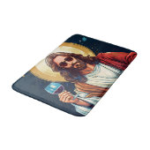 Tapis De Bain Jésus cool avec du vin (Angle)