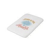 Tapis De Bain Jésus est la réponse Croix chrétienne Vector Desig (Angle)