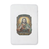 Tapis De Bain Jésus Fond noir Couverture de webcam oubliée Virtu (Devant (Vertical))