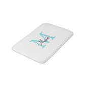 Tapis De Bain jeté simple minimal ajouter nom monogramme rose ro (Angle)