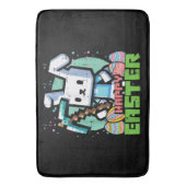 Tapis De Bain Jeu de pixels de lapin de Pâques heureux  (devant Vertical)