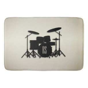 Tapis De Bain Jeu de tambour monogramme or