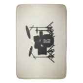 Tapis De Bain Jeu de tambour monogramme or (devant Vertical)