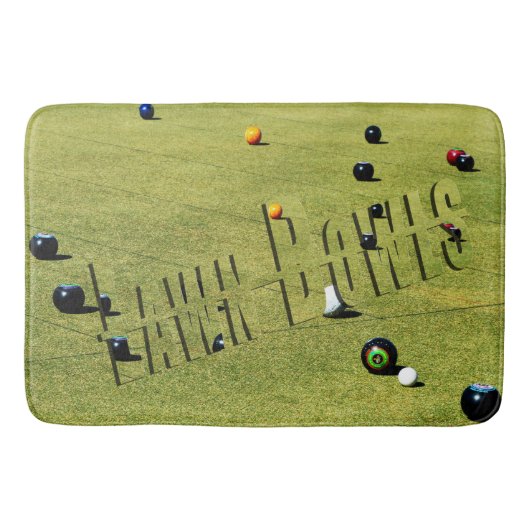 Tapis De Bain Jeu Et Logo De Bowls De Pelouse, (Devant)