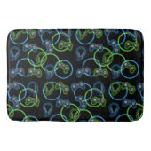 Tapis De Bain Jeu vidéo Neon Blue & Green Motif (Devant)