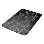 Tapis De Bain Jeu vidéo noir Gamer (Angle)