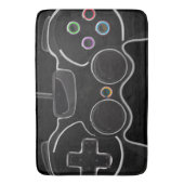 Tapis De Bain Jeu vidéo noir Gamer (devant Vertical)