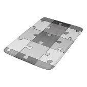 Tapis De Bain Jigsaw Puzzle Gris Tons (Angle)