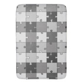 Tapis De Bain Jigsaw Puzzle Gris Tons (devant Vertical)