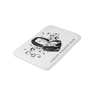Tapis De Bain Johann Sebastian Bach Portrait / Bust avec notes
