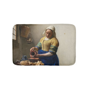 Tapis De Bain Johannes Vermeer - La Milkmaid
