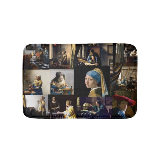 Tapis De Bain Johannes Vermeer - Patchwork de chefs-d'oeuvre (Devant)