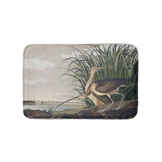 Tapis De Bain John James Audubon Long-Billed Curlew Bird (Devant)