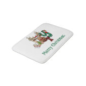 Tapis De Bain Joie personnalisée Reindeer Fun Noël (Angle)